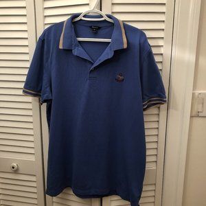 Faconnable blue men polo shirt, 3-button collar, XL